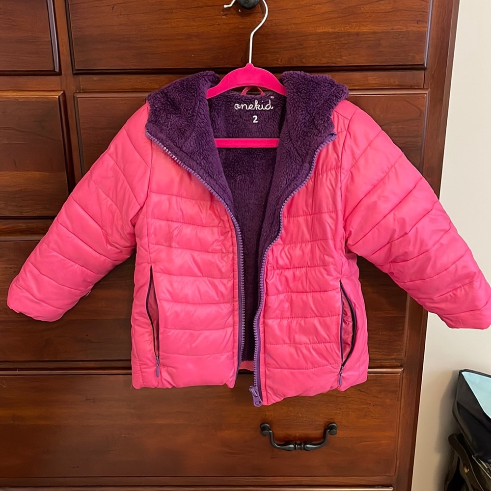 One Kid puffy girls jacket, size 2